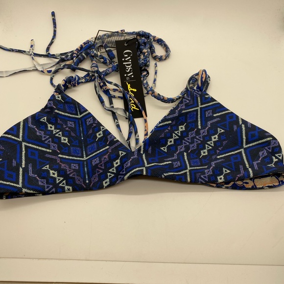 NWT Gypsy 05 Bikini Top Nautilus Pacific in Blue Multi. Size XSmall - Picture 4 of 6